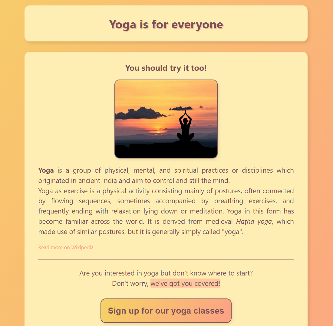 Yoga project preview